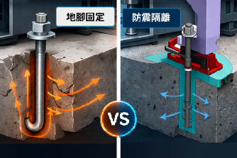 防震系統與地腳固定差異